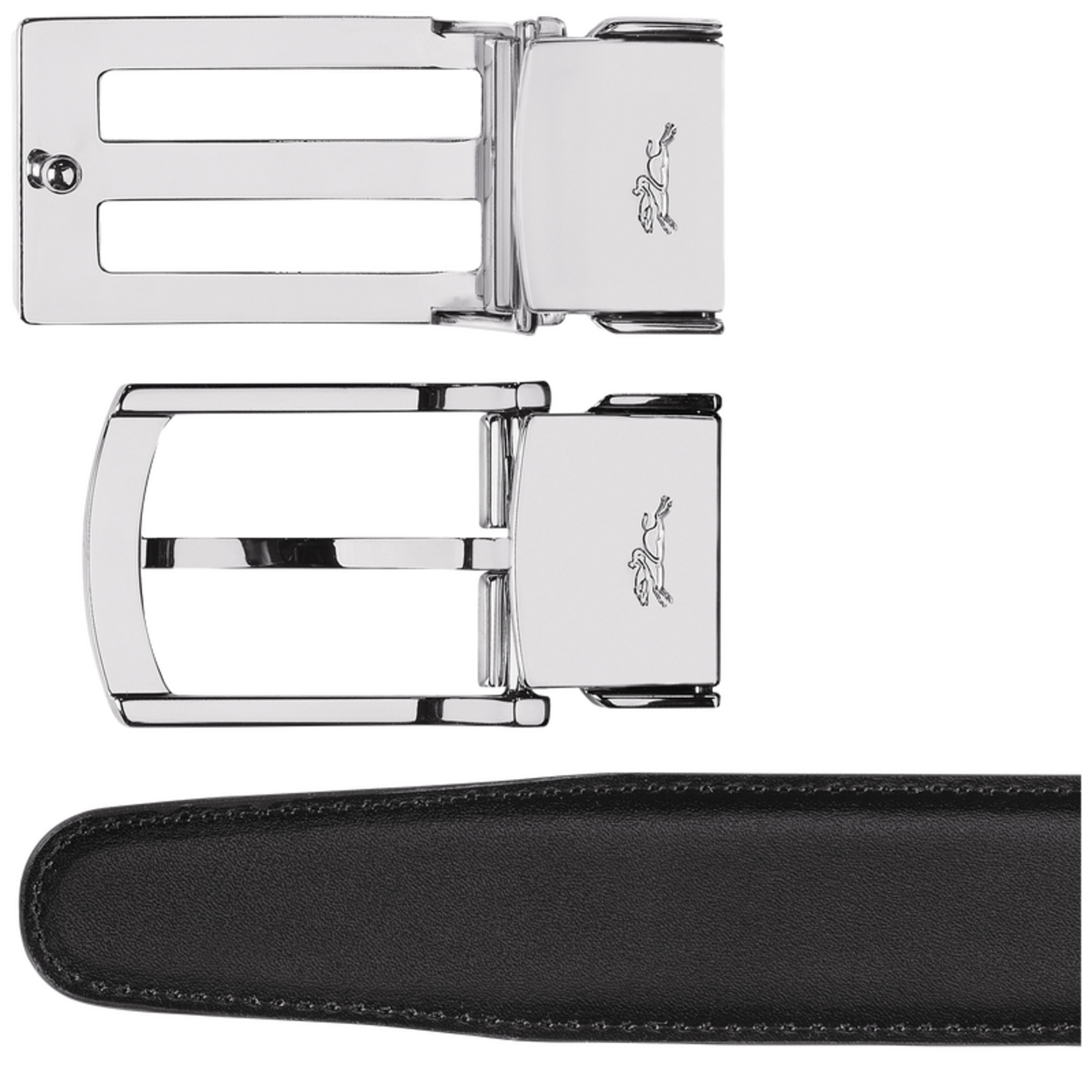 Delta Box Men's belt, Black/Navy