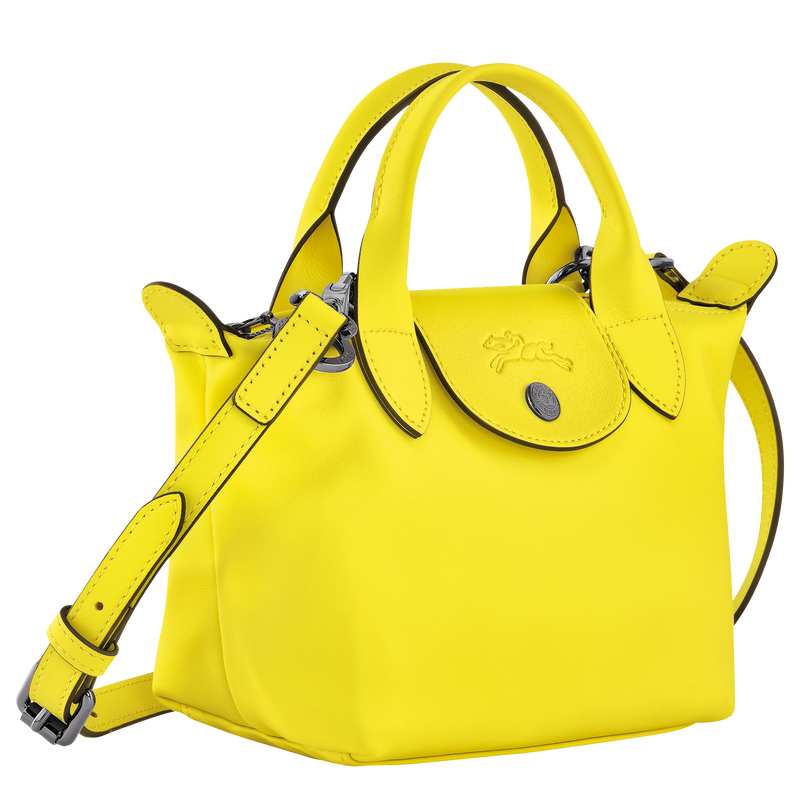 Le Pliage Xtra XS 迷你手提包 , 柠檬黄 - 皮革  - 查看 3 6