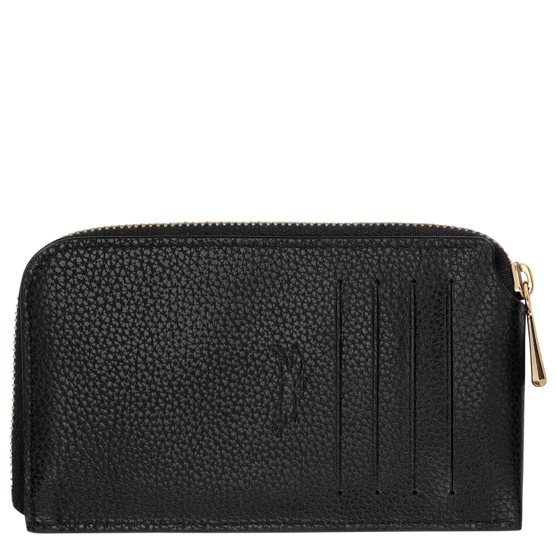 Le Foulonn&eacute; Card holder , Black - Leather  - View 2 of  2