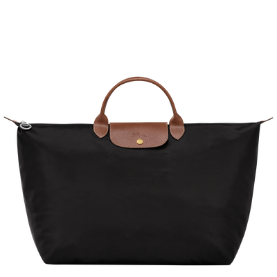 Le Pliage Original L 旅行包 , 黑色 - 再生帆布