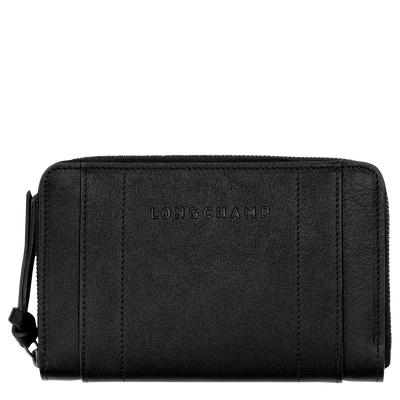 Longchamp 3D Wallet , Black - Leather
