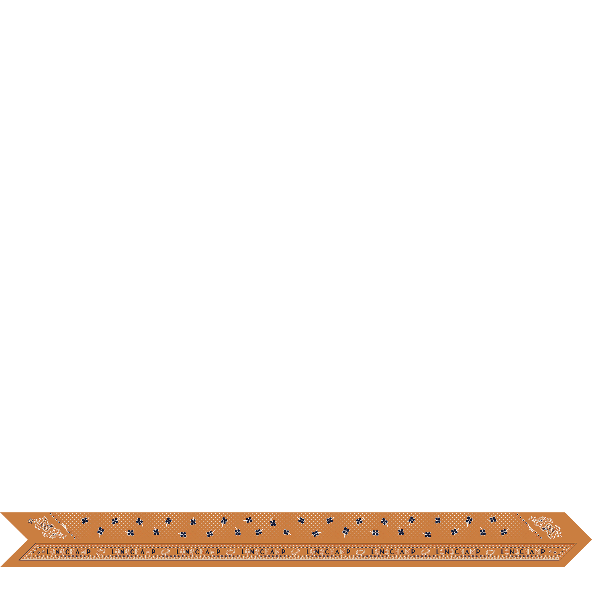 法式头巾 细丝带, 琥珀棕