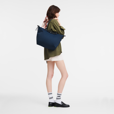 Le Pliage Energy L Tote bag , Navy - Recycled canvas