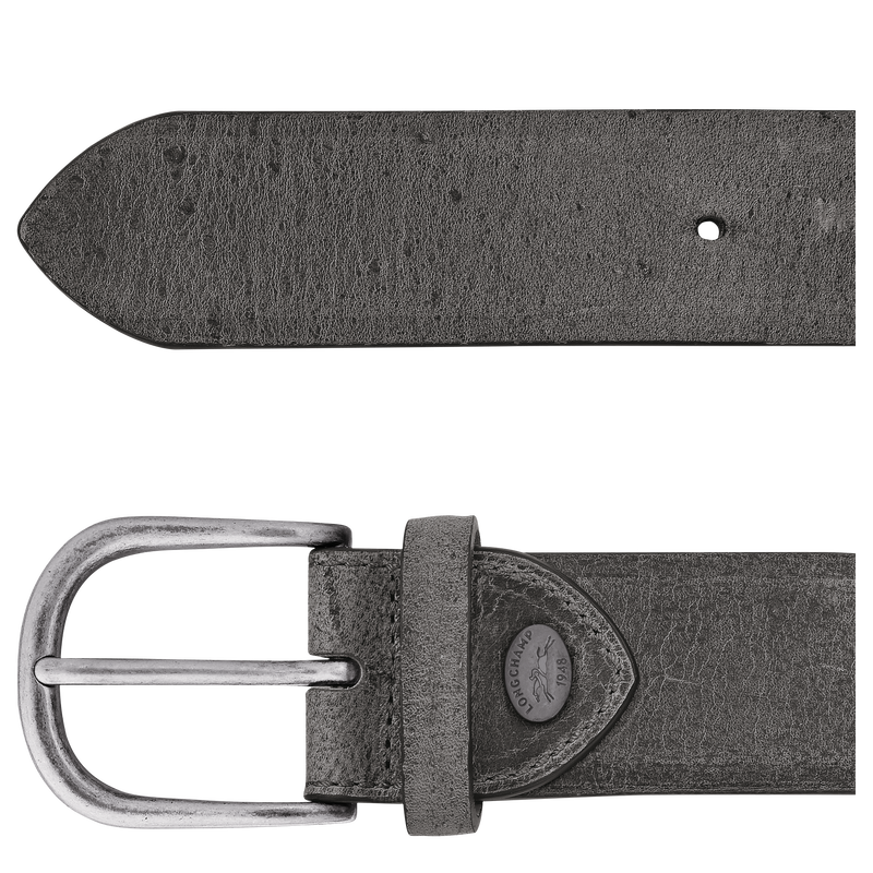 Men's belt , Graphite - Leather  - View 2 of  2