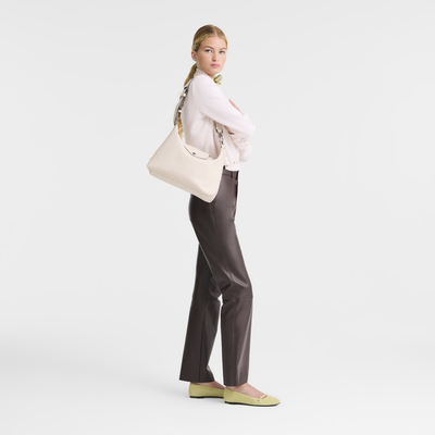 Le Pliage Xtra M Hobo 袋 , 米白色 - 皮革