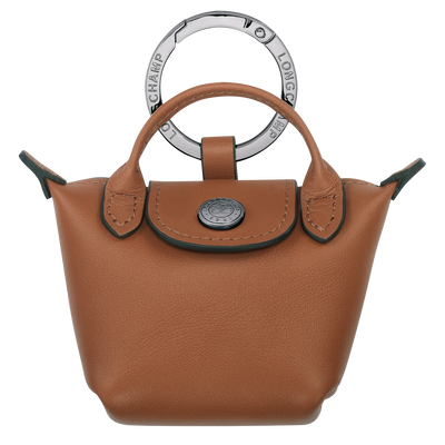 Le Pliage Xtra Key ring , Cognac - Leather