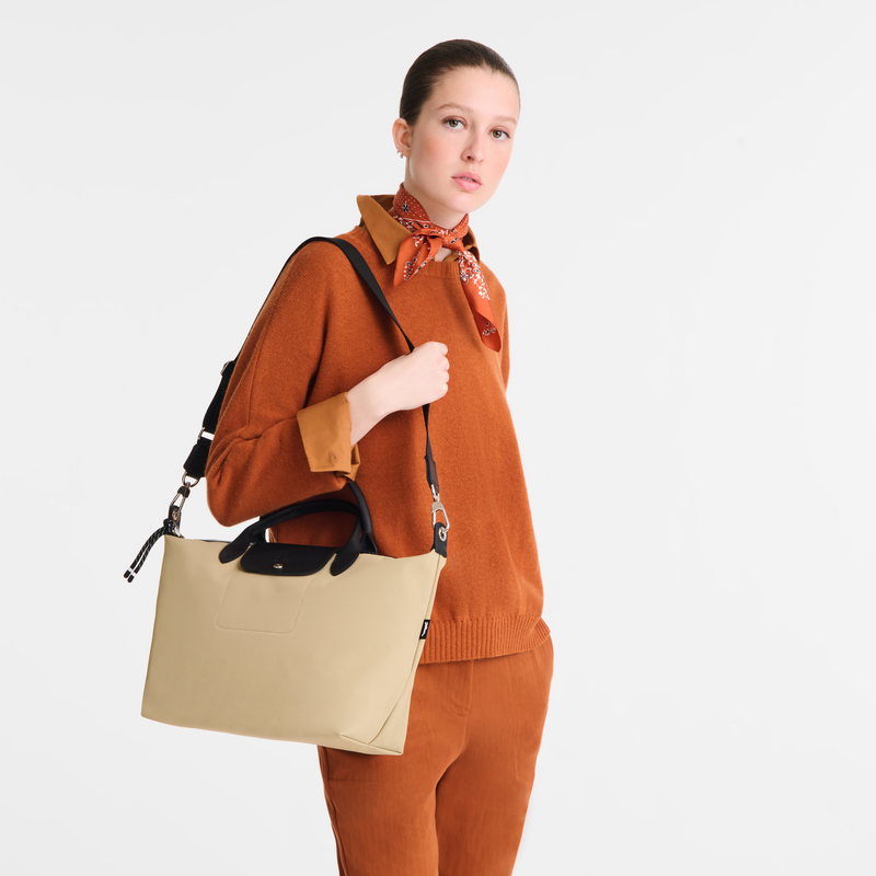 Le Pliage Energy L Handbag , Clay - Recycled canvas  - View 2 of  6