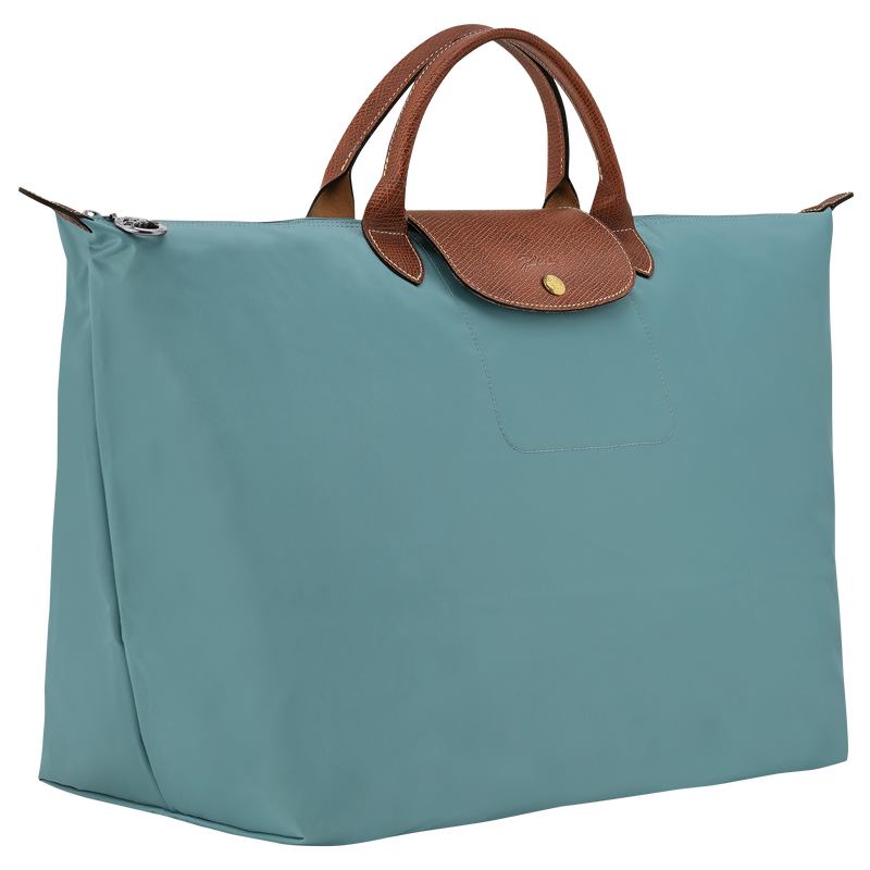 Le Pliage Original L 旅行包 , 尤加利绿 - 再生帆布  - 查看 3 6
