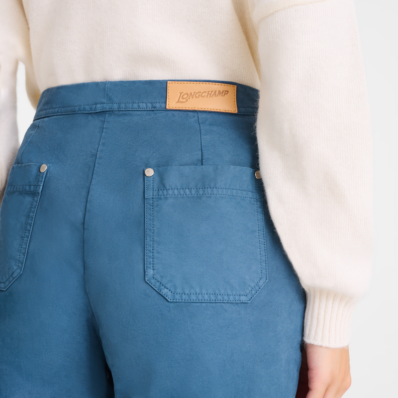 长裤 , 蓝灰色 - 套染棉布  - 查看 5 5