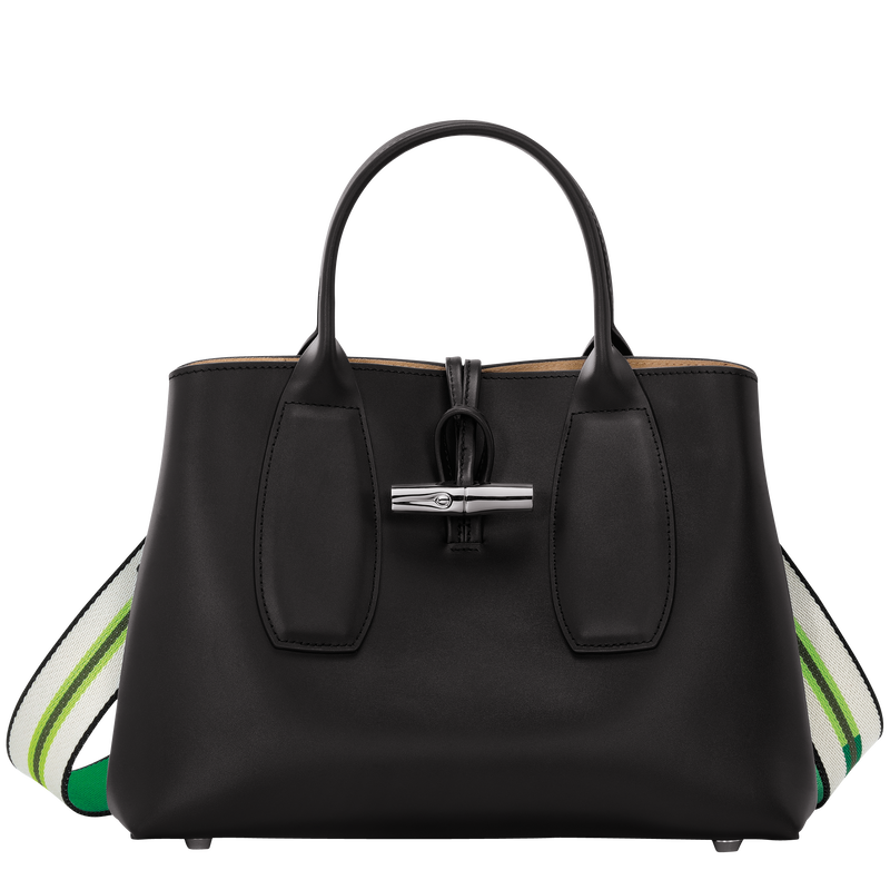 Roseau M Handbag , Black - Leather  - View 1 of  7