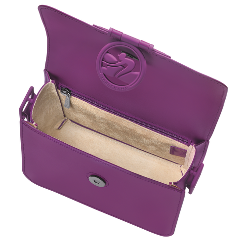 Box-Trot S Crossbody bag , Violet - Leather - View 5 of  5
