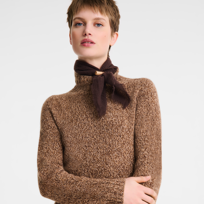 L'Hiver en douceur Stole , Mocha - OTHER