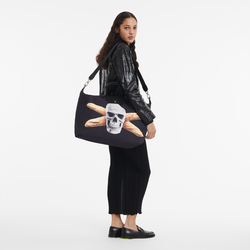 Longchamp x ToiletPaper S Travel bag , Black - Canvas