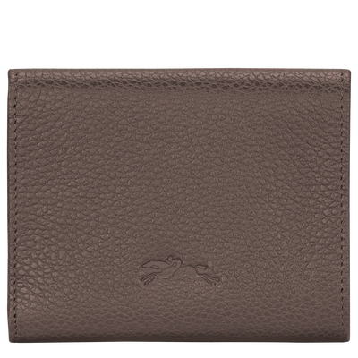 Le Foulonn&eacute; Compact wallet , Taupe - Leather