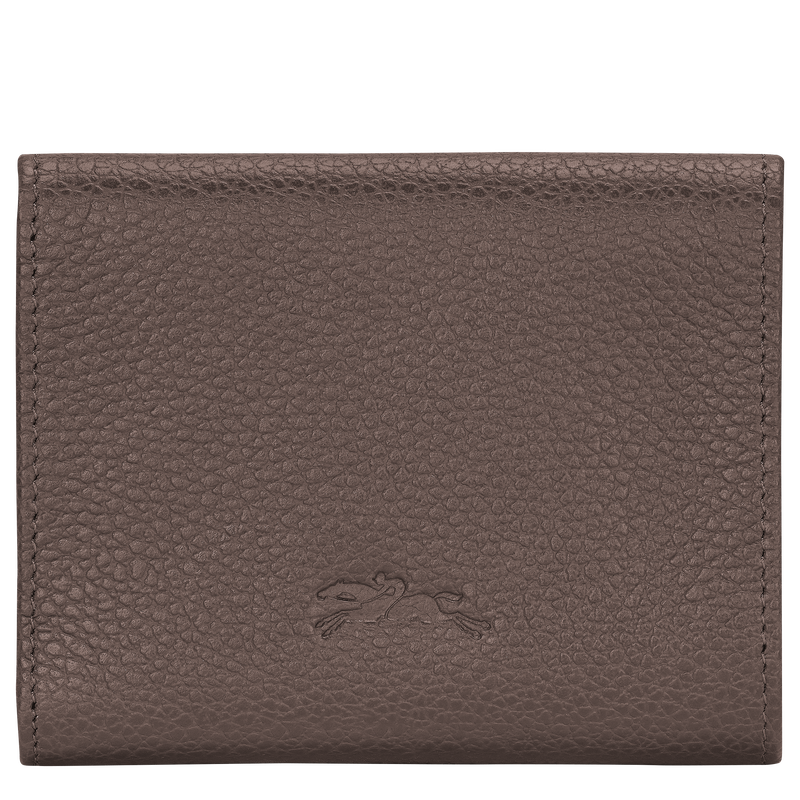 Le Foulonn&eacute; Compact wallet , Taupe - Leather  - View 2 of  3