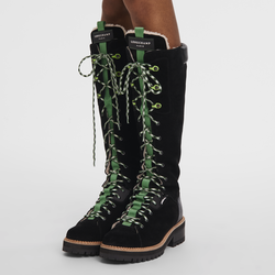 Le Pliage baroudeuse Boots , Black - Leather