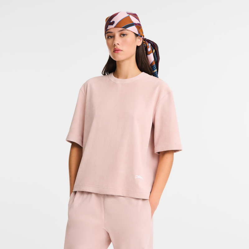 Short leather top , Pink - Leather  - View 4 of  4
