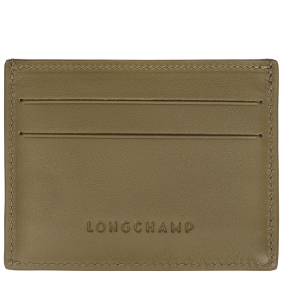 Le Roseau Card holder , Olive - Leather