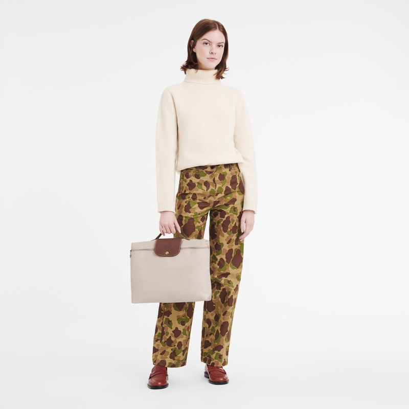 Le Pliage Original S 小号公文包 , 纸张白 - 再生帆布  - 查看 2 6