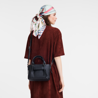 Longchamp 3D S 手提包 , 黑色 - 皮革