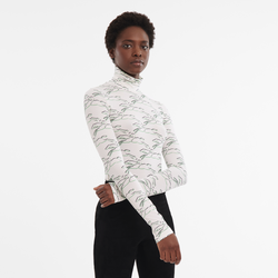 Thin turtleneck sweater , Black/Lawn - Knit