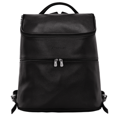 Le Foulonné Backpack , Black - Leather