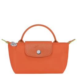 Le Pliage Green 化妆包 , 胡萝卜色 - 再生帆布