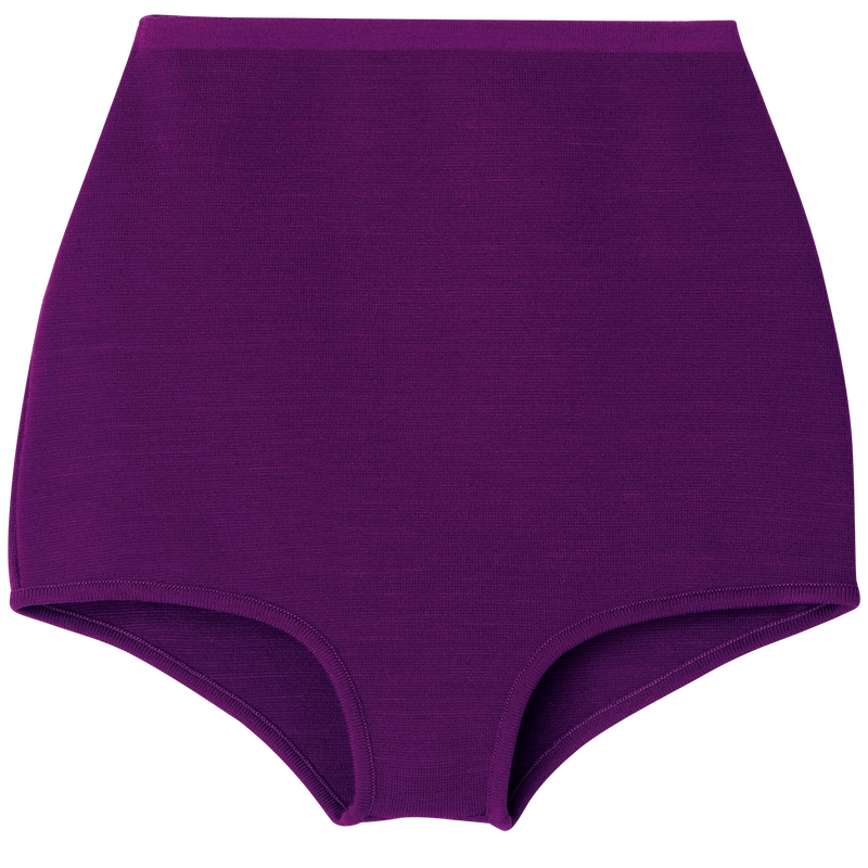 高腰内裤 , 紫色 - 针织  - 查看 1 1