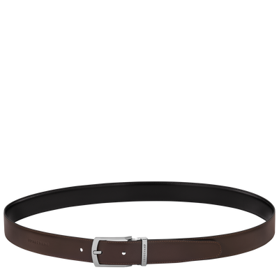 Delta Box Men's belt, Black/Mocha