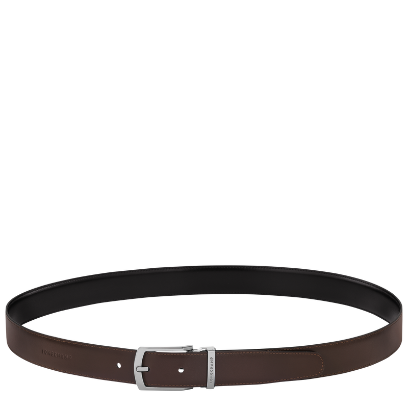 Delta Box Men's belt , Black/Mocha - Leather  - View 4 of  5