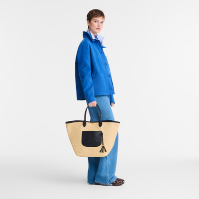 Le Pliage 系列 L 手提包 , 黑色 - 帆布