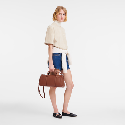 Daylong L Handbag , Cognac - Leather