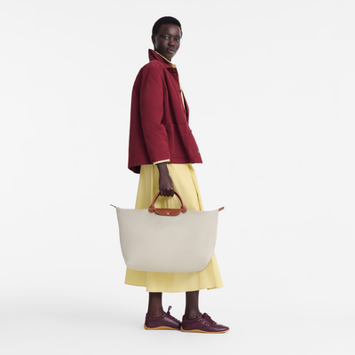 Le Pliage Original L 旅行包 , 鹅卵石 - 再生帆布