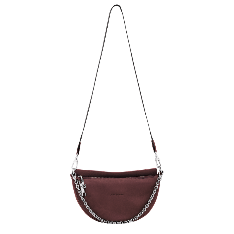 Smile S Crossbody bag , Plum - Leather  - View 5 of  5