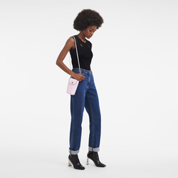 Le Pliage Xtra Phone case with leather lace , Petal Pink - Leather