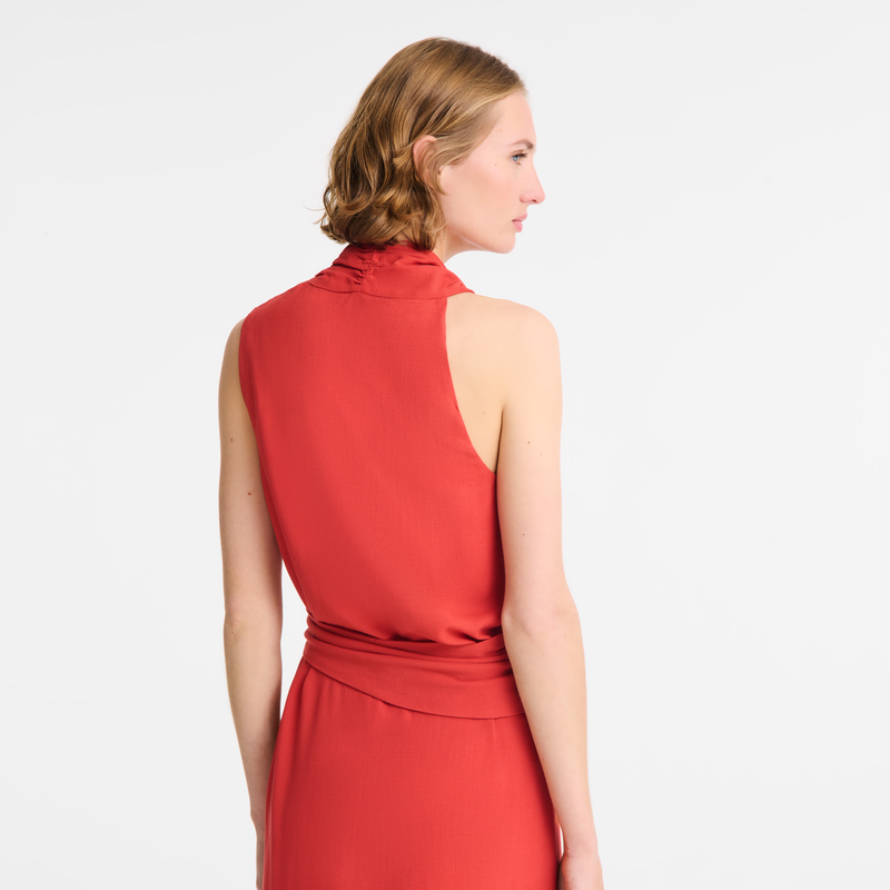 Dress , Red - Gabardine  - View 5 of  5