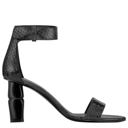Roseau High heel sandals , Black - Leather