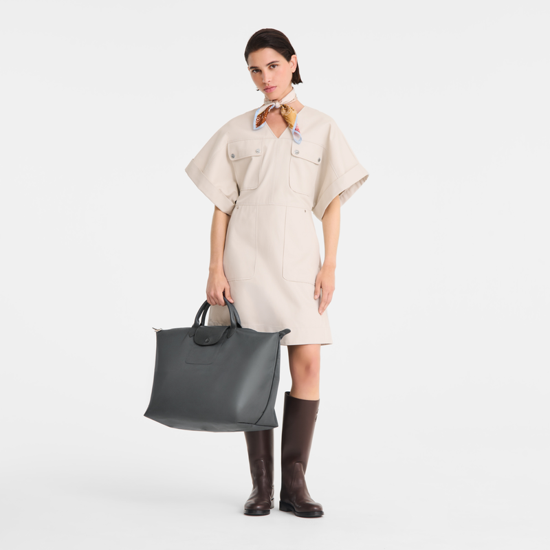 Le Pliage One L Travel bag , Anthracite - Canvas  - View 2 of  7