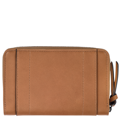 Longchamp 3D Wallet , Natural - Leather