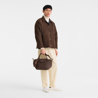 Le Pliage Xtra S 手提包 , 摩卡色 - 皮革