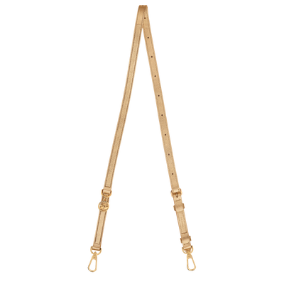 Le Pliage Xtra Shoulder strap , Gold - Leather
