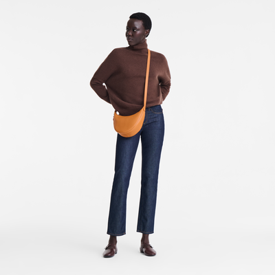 Le Foulonn&eacute; S Crossbody bag , Amber - Leather