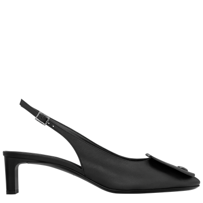 Le Pliage Xtra 露跟船形高跟鞋 , 黑色 - 皮革