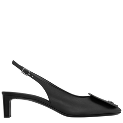 Le Pliage Xtra 露跟船形高跟鞋 , 黑色 - 皮革