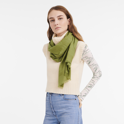 Chevaux jacquard Stole , Lichen - Wool