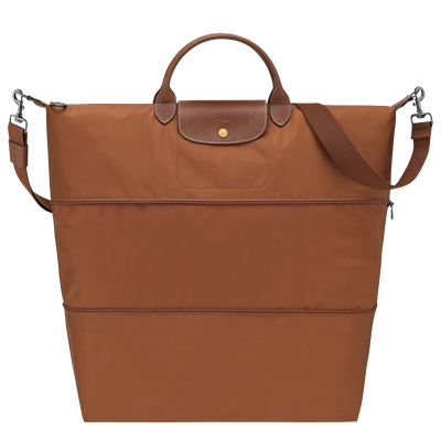 Le Pliage Original Travel bag expandable , Cognac - Recycled canvas