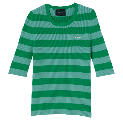 Spring/Summer 2023 Collection Knitted t-shirt, Grass/Aqua