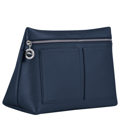 Le Foulonné Toiletry case , Navy - Leather