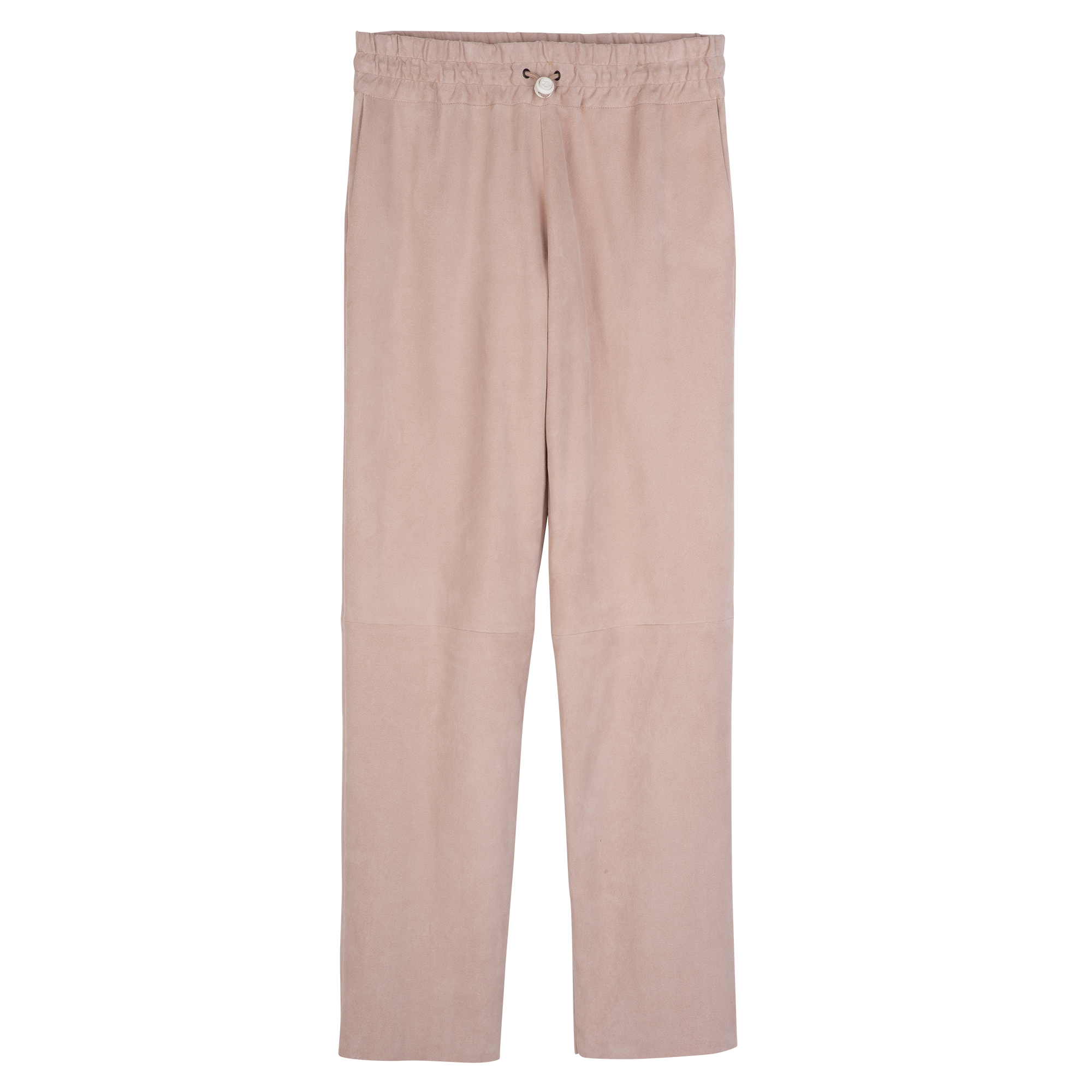 null 皮革直筒裤, 粉红色