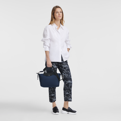 Le Pliage Energy S Handbag , Navy - Recycled canvas